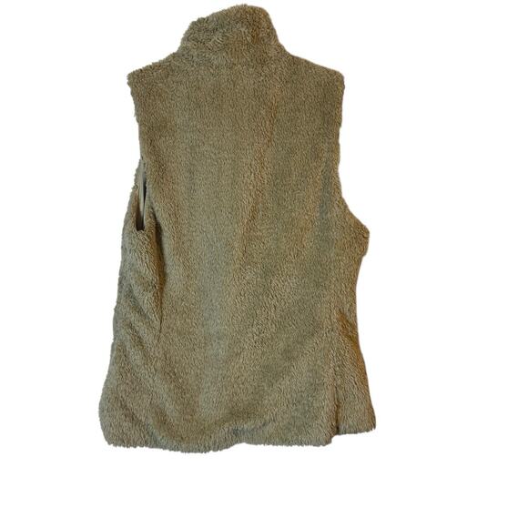 Patagonia Women’s S Furry Fleece Vest Beige Full Zip Sherpa Pile Retro Style - Picture 2 of 7